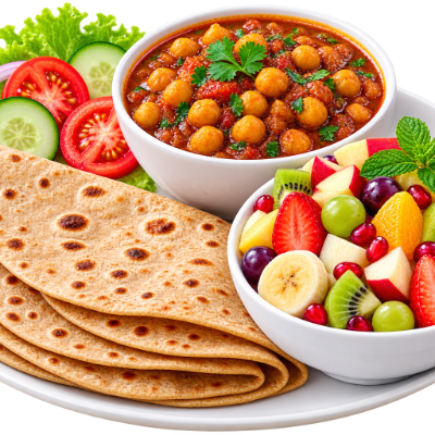 Chapathi + Channa Masala