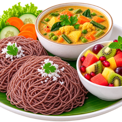 Ragi idiyappam +veg guruma